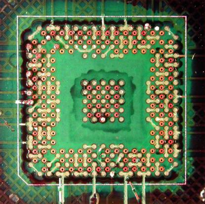 Board image after dye and pry