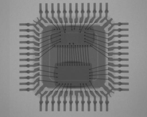 X-ray image of a dual die QFP